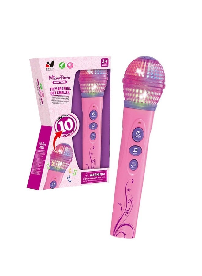Children Pink Microphone Early Education Toy