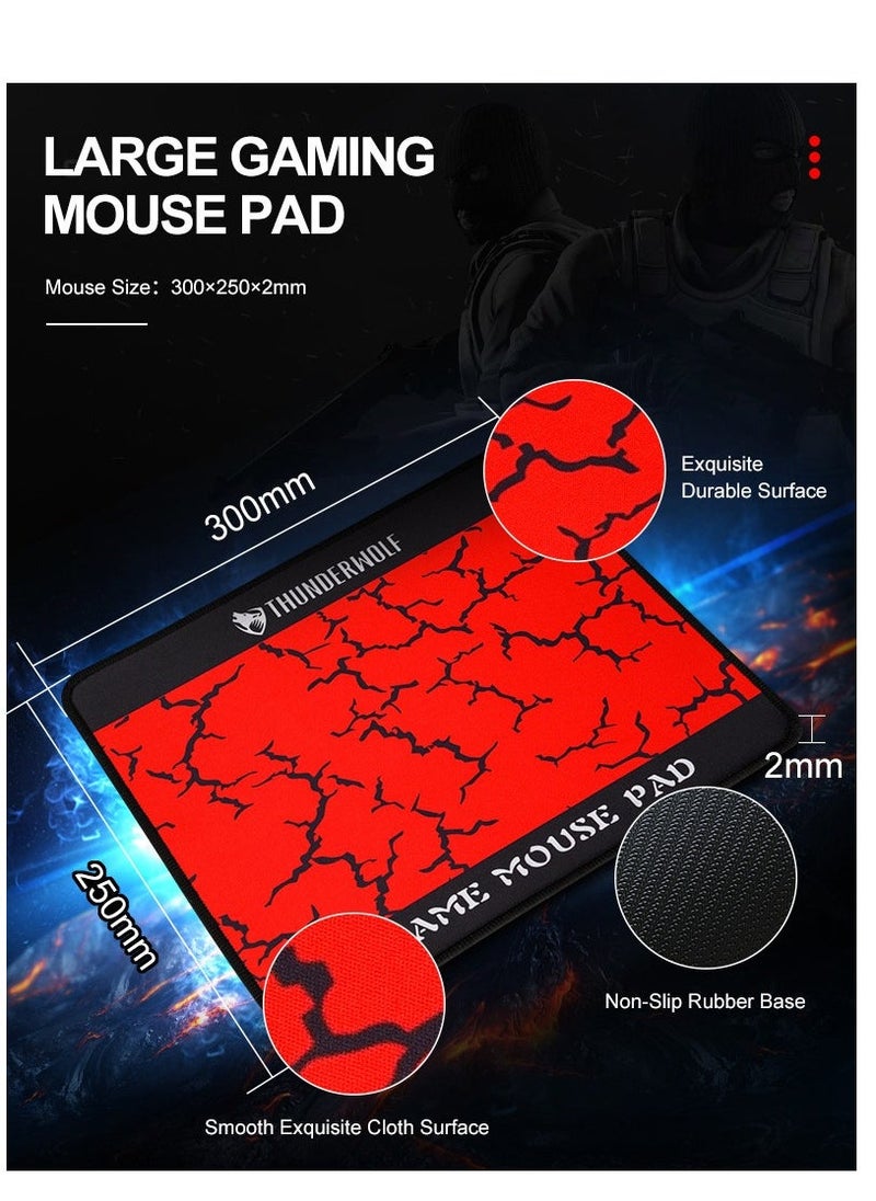 Game 4 IN 1 Set,Backlit Keyboard + Colorful Backlit Mouse + Large-Size Mousepad + Gaming Headset,Waterproof Rgb Color Suitable For Pc/Ps4/Xbox Gamers, Android Pubg Codm Genshin Diablo All Games