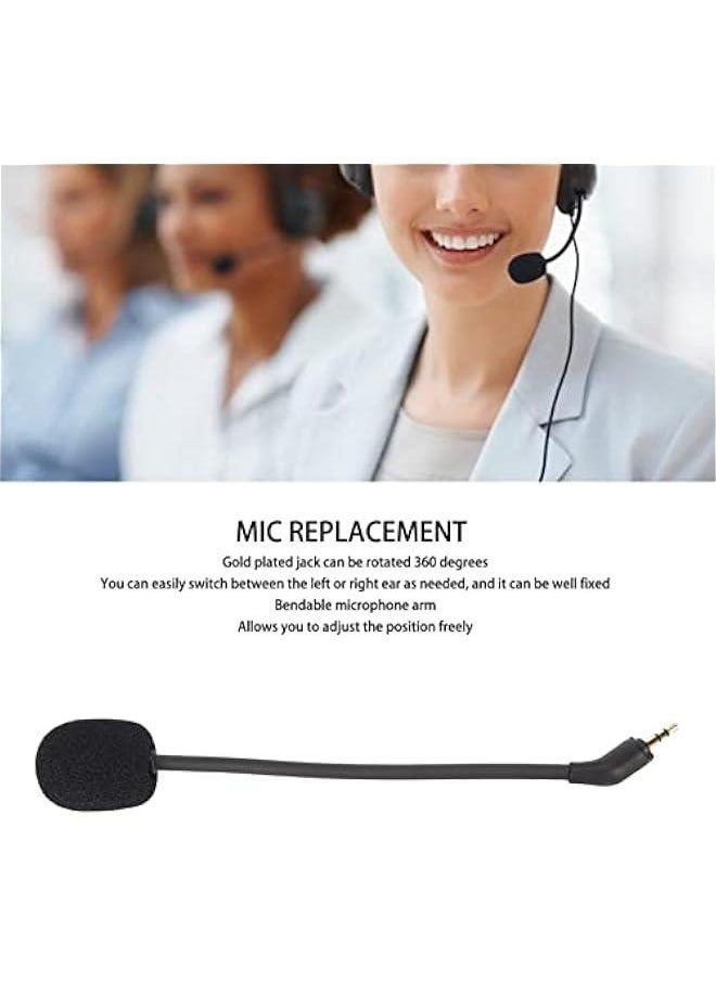 Game Mic Replacement for Logitech Astro, 2.5mm Detachable Plug and Play Microphone for Gaming Headsets, Noise Cancelling Design Rotatable Bendable Boom Microphone