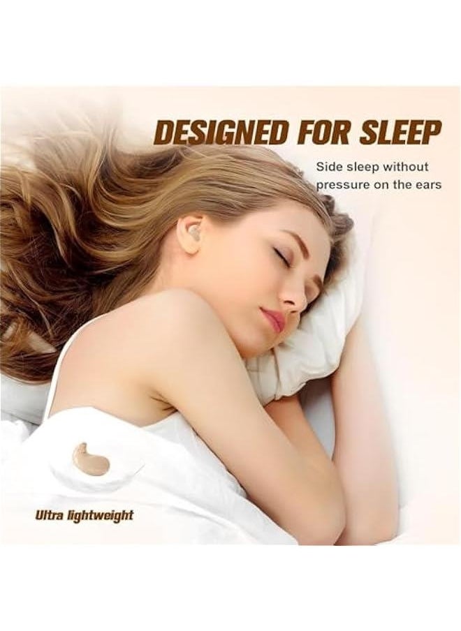 Nude Sleep Hidden Headphones Wireless Invisible Earbuds for Sleeping Sleep Tiny Earbuds for Side Sleepers Headphone to Sleep in Tiny Smallest Invisible Earbuds Earphones for Sleeping