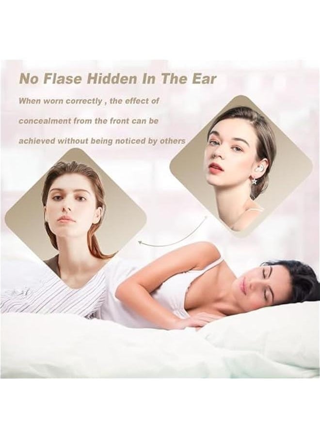 Nude Sleep Hidden Headphones Wireless Invisible Earbuds for Sleeping Sleep Tiny Earbuds for Side Sleepers Headphone to Sleep in Tiny Smallest Invisible Earbuds Earphones for Sleeping