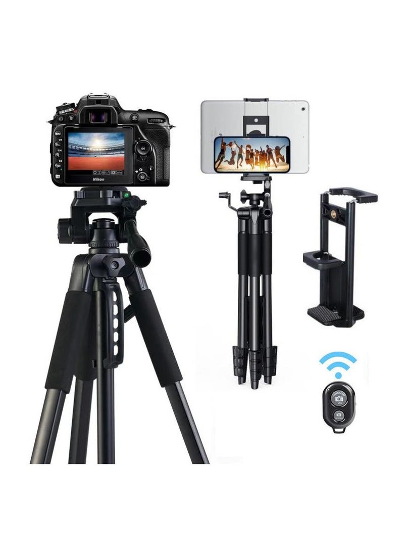 Foldable Aluminum Tripod with Remote Control and Gimbal for Projector/DSLR Camera/Phone