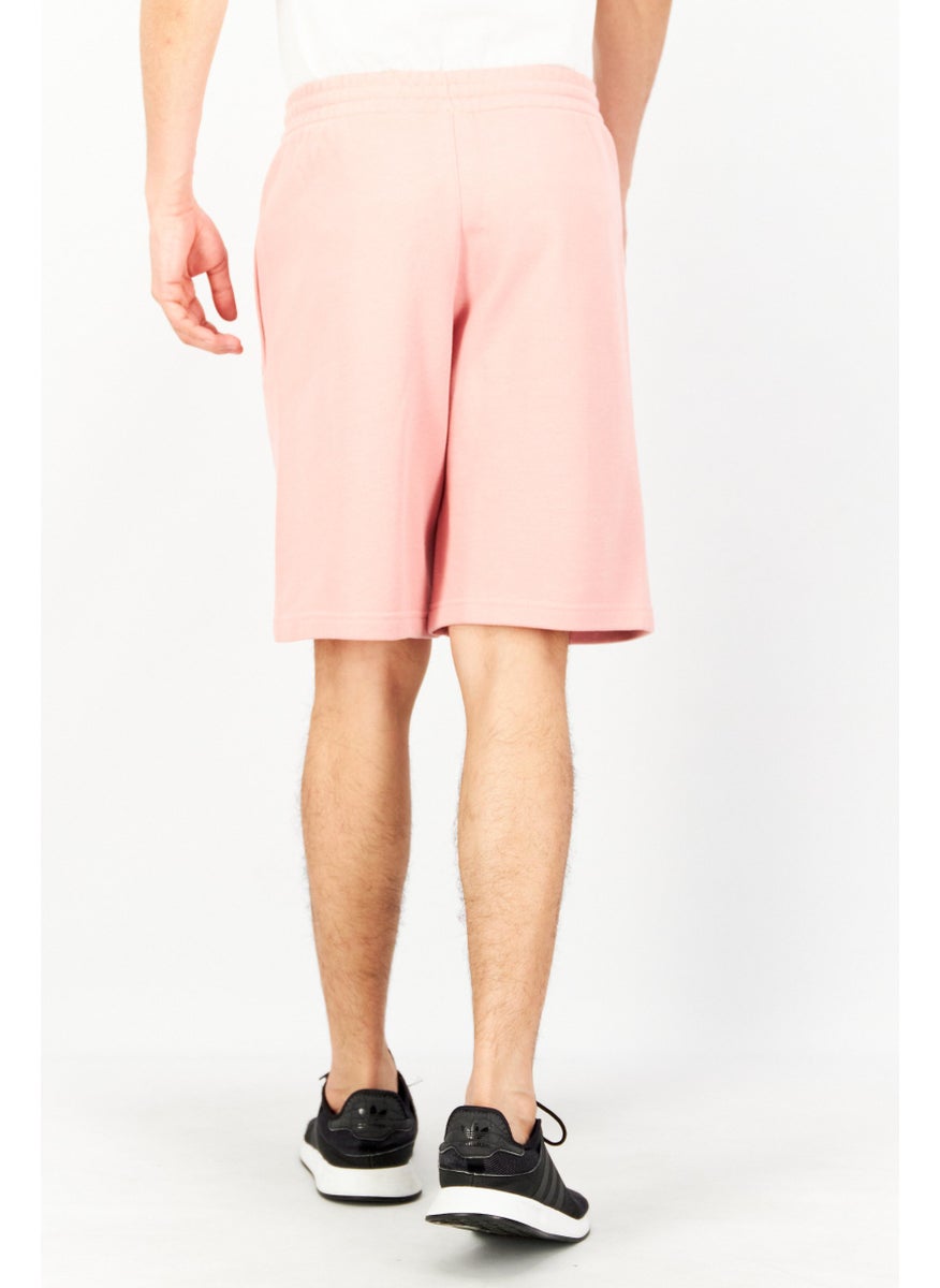 Men Sportswear Fit Brand Logo Training Shorts, Peach