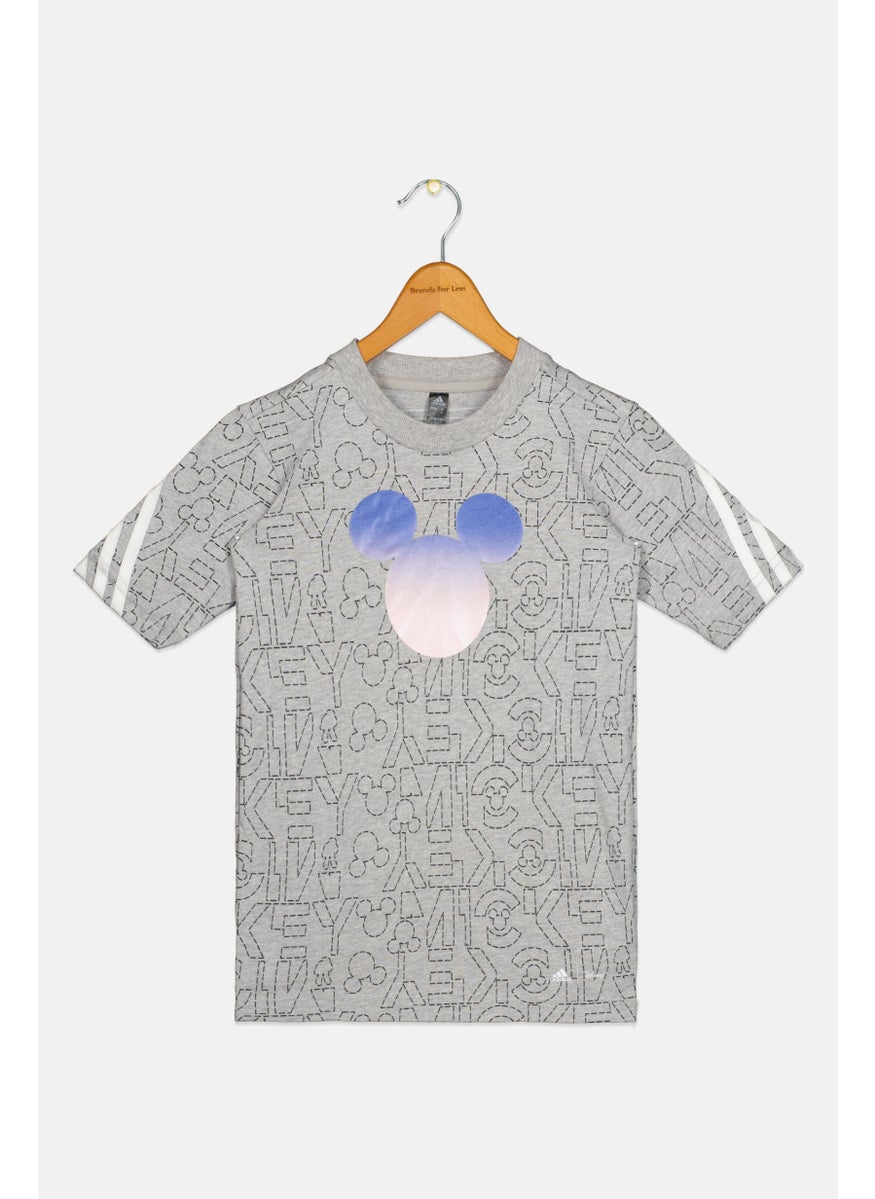 Adidas x Disney Toddlers Girl Sportswear Fit Short Sleeve Training T-Shirt, Grey