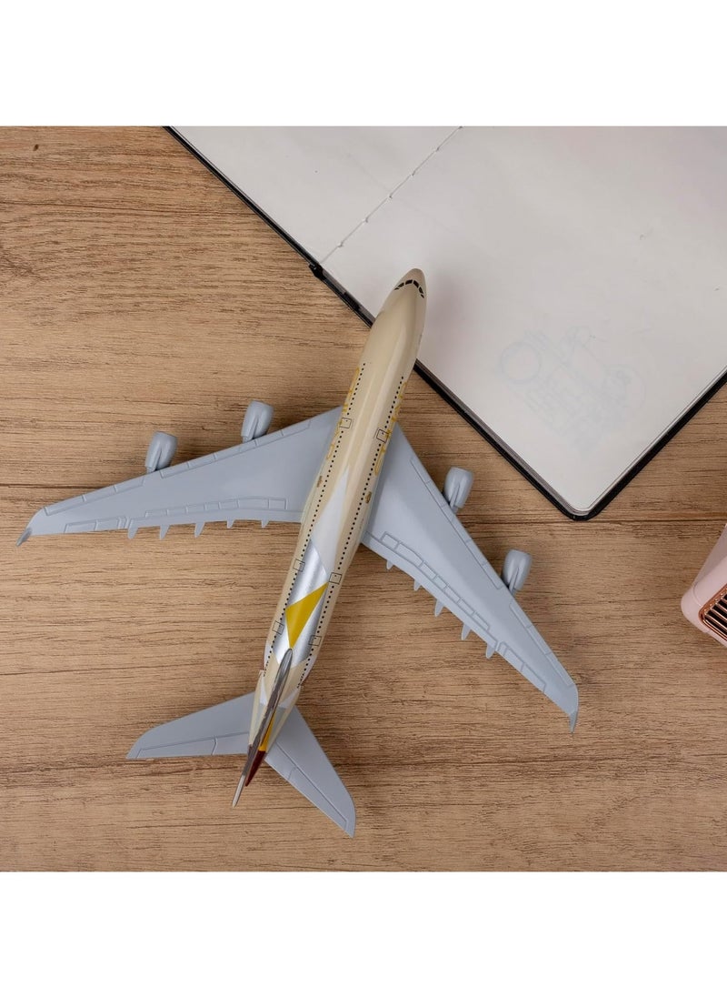 Model Airplane 1:300 Scale Model Etihad Airbus 380 Model Plane Metal Alloy Model for Gift and Decoration