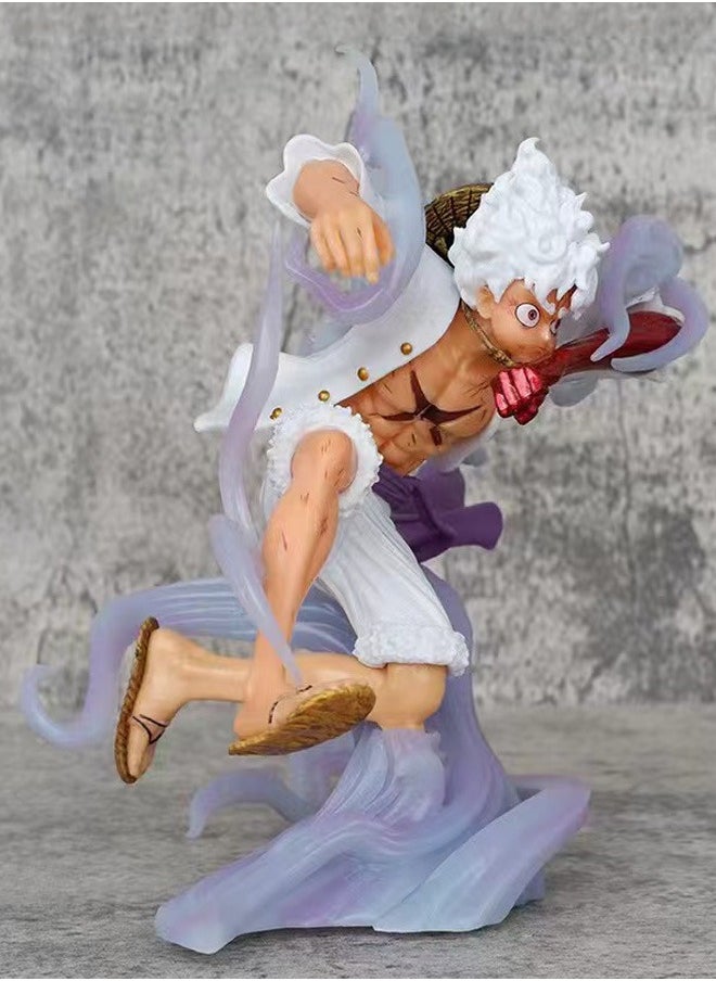 One Piece Blowing Nika Luffy Action Figure Decorative Resin Sculpture Home Decor Statue, Art Figurine Home Ornament Decoration for Office, Living Room, Bedroom, Book Shelf, TV Cabinet, Desktop