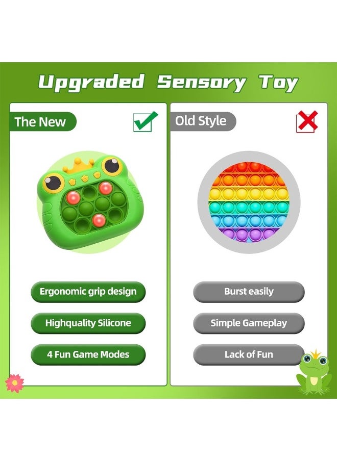 Quick Push Game Toy Handheld Pop Bubble Light Up Puzzle Game Gifts Frog Prince