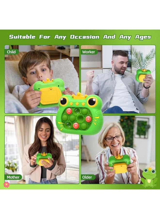 Quick Push Game Toy Handheld Pop Bubble Light Up Puzzle Game Gifts Frog Prince