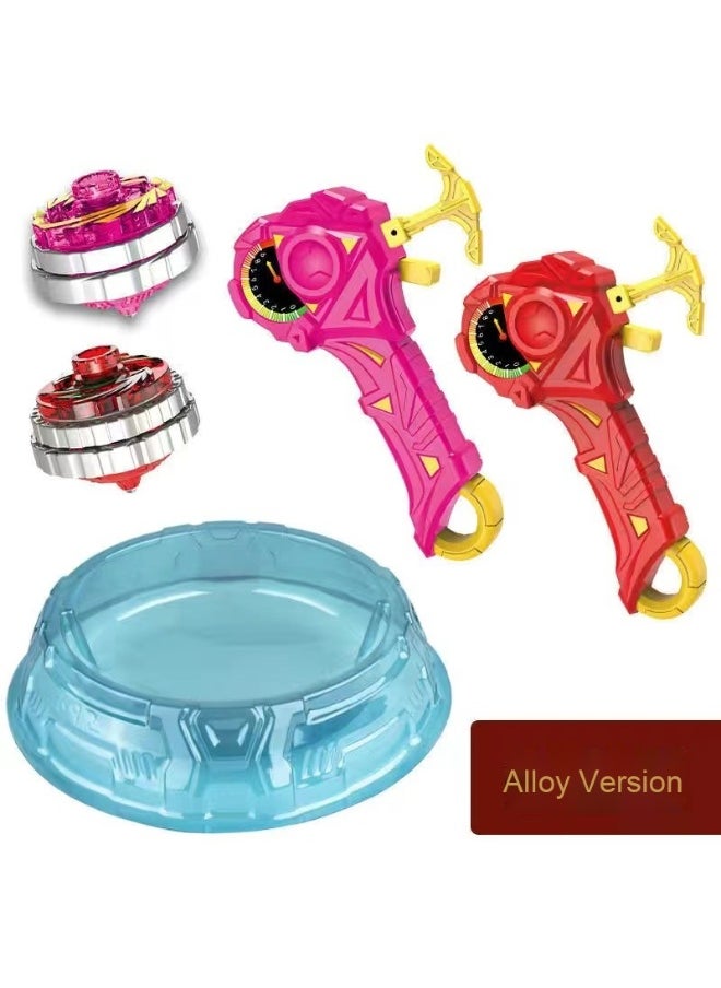 Dual Action Battle Top Toy - Boys' Magical Alloy Burst Armor Top with Light and String Launcher