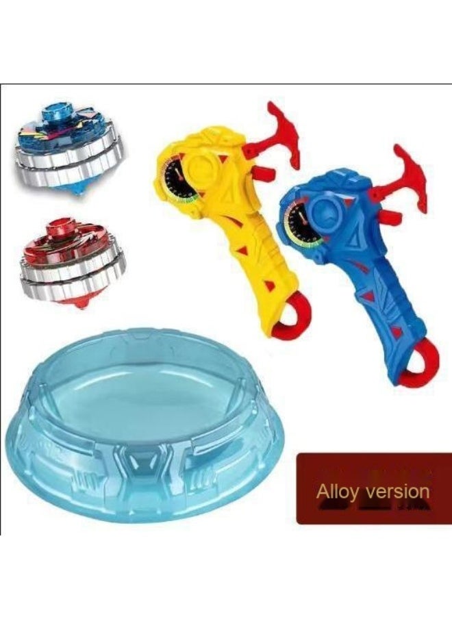 Magic Alloy Dual Battle Top Toy for Boys – Lightning Fusion Spin Top with Pull String and LED Lights