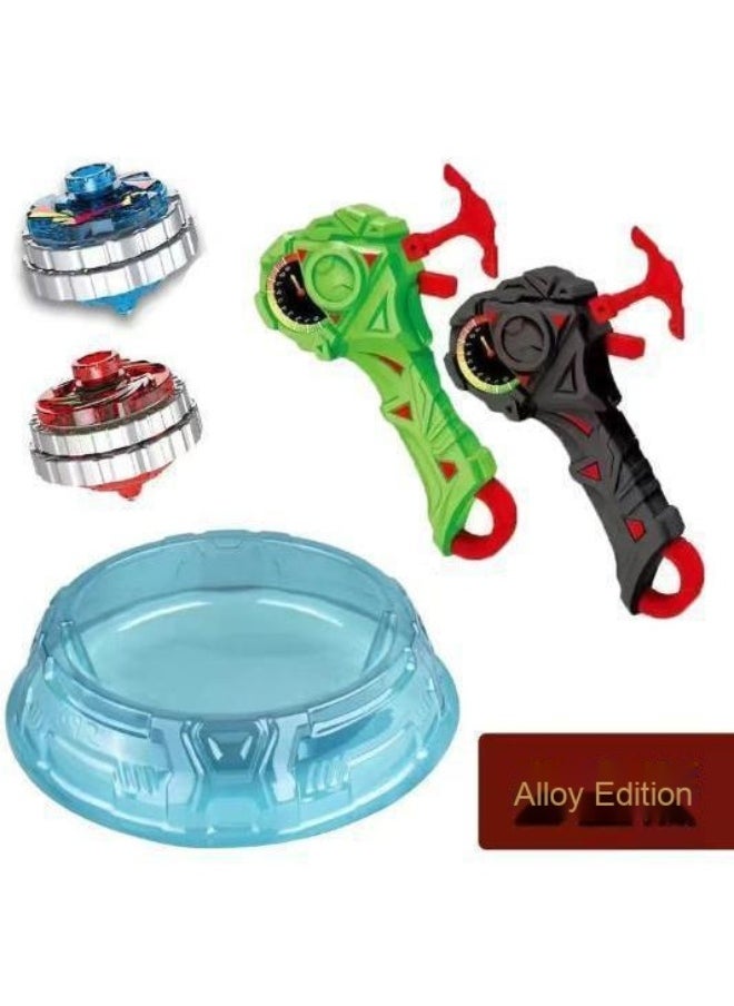 Dual Battle Gyro Toy - Boys' Magic Alloy Fusion Beyblade with Lights and Pull String