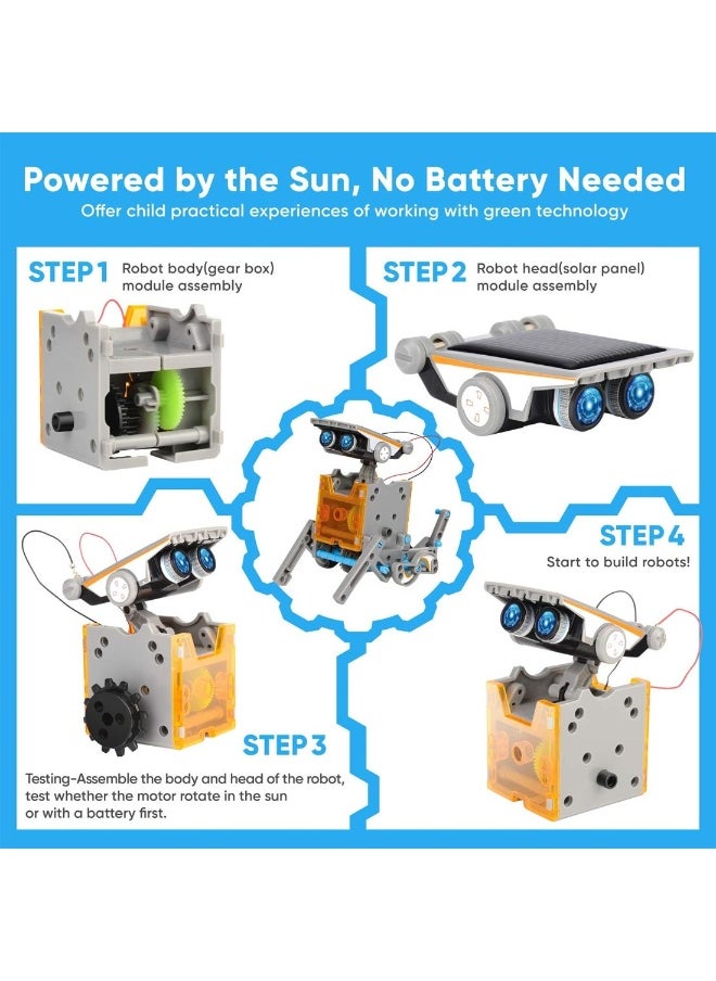 12-In-1 Education Solar Robot Toys DIY Building Science Experiment Kit Solar Powered by The Sun