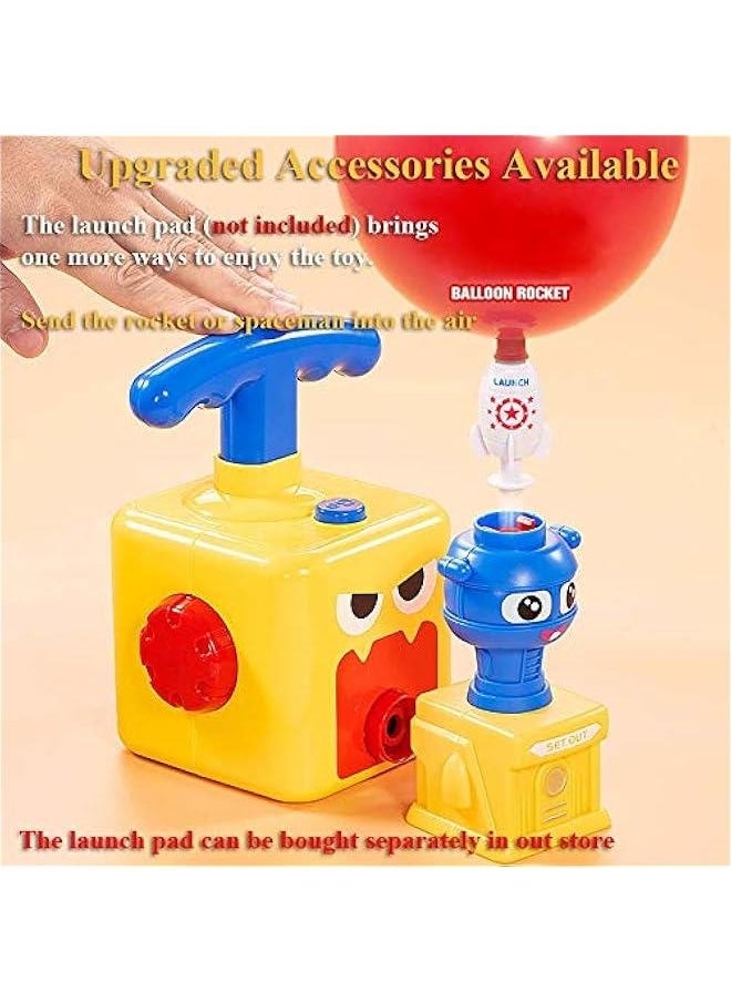 Balloon Powered Car, Inertial Power Balloon Racer Car Toy with Pump Scientific Expriment Toy Aerodynamics Car Toy STEM Toy for Kids with 12 Balloons (Duck)
