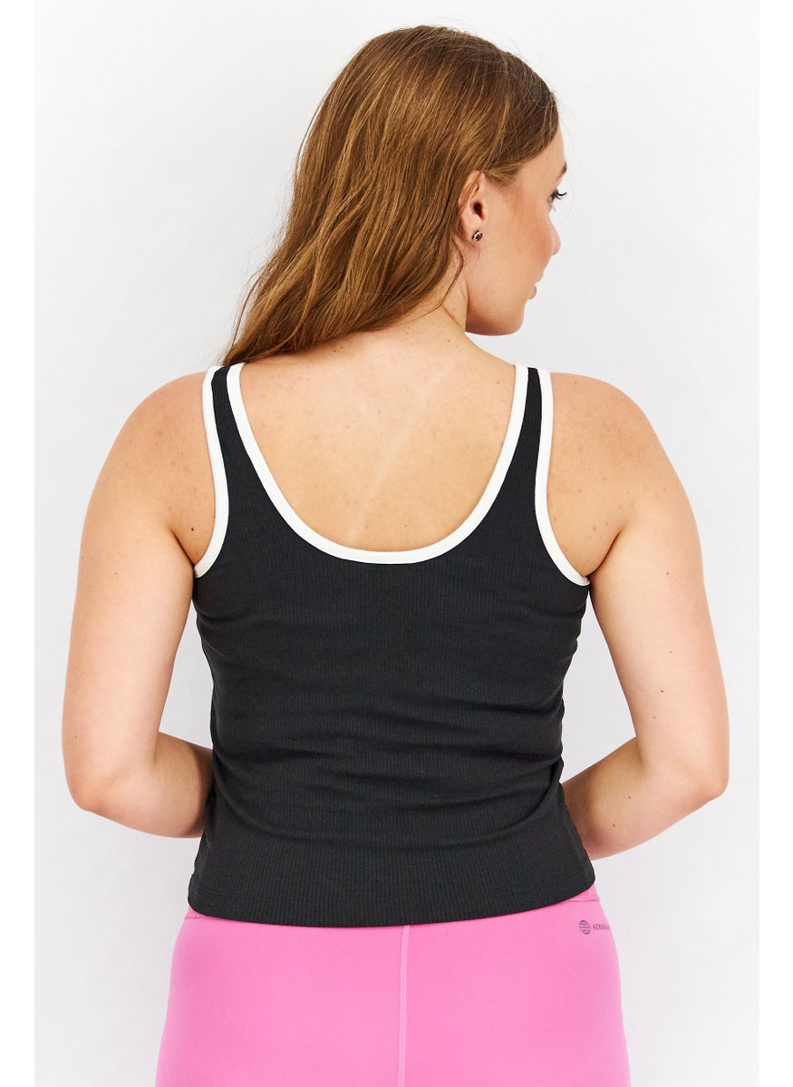 Women Sportwear Fit Sleeveless Training Top, Black