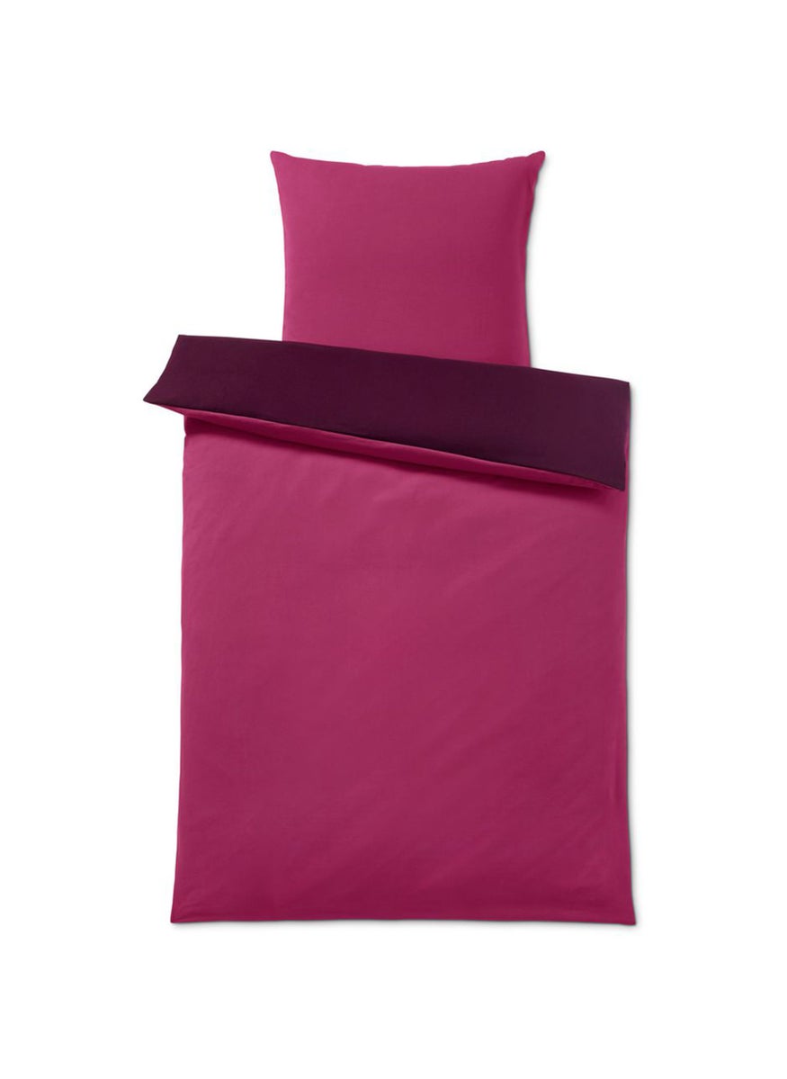 Single Flannel Duvet Set 160 x 210 cm, Maroon