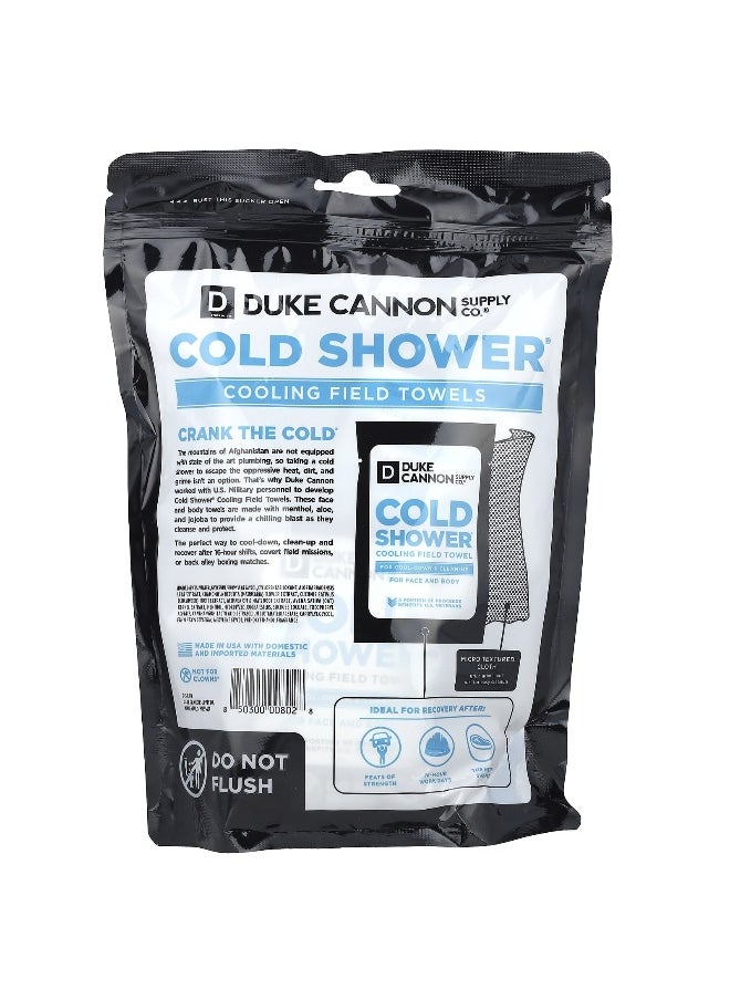 Duke Cannon Supply Co., Cold Shower®, Face & Body Wipes, 15 Field Towels