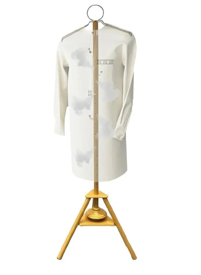 Cloth Incense Burner Stand, 175cm Long Bakhoor Burner Stand Hanger With Steaming Clothes, Cloth Hooks And Holes For Home Bedroom Hotel Hall Tree for Robe, Coats, Hats, Scarves, And Clothe Make Your Clothe Graceful(Golden)