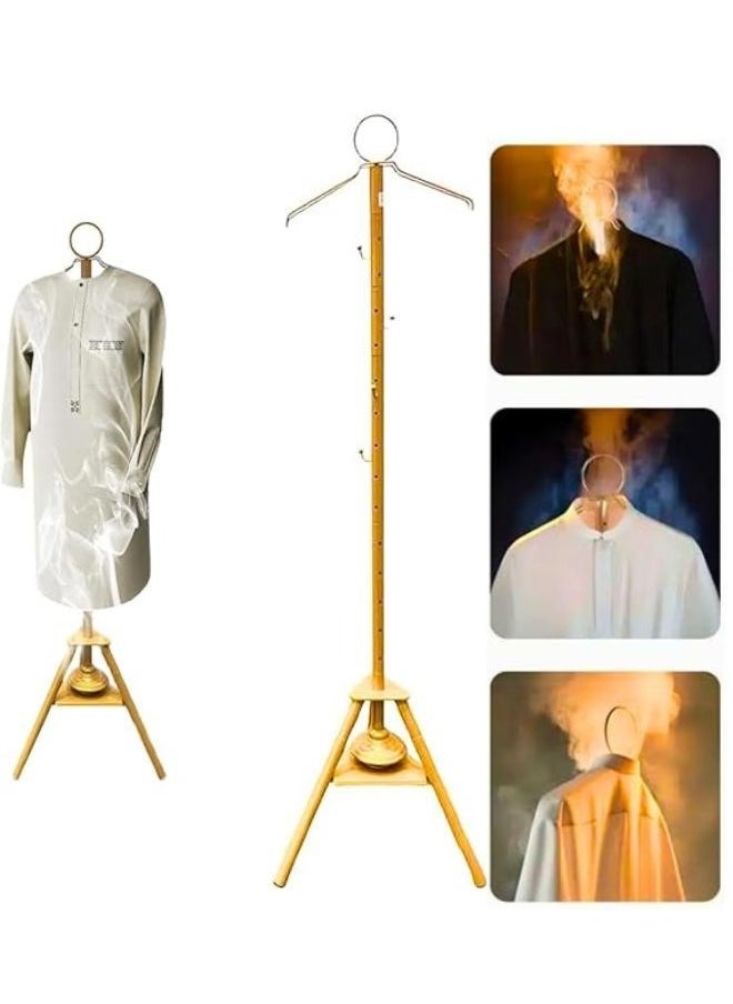 Cloth Incense Burner Stand, 175cm Long Bakhoor Burner Stand Hanger With Steaming Clothes, Cloth Hooks And Holes For Home Bedroom Hotel Hall Tree for Robe, Coats, Hats, Scarves, And Clothe Make Your Clothe Graceful(Golden)