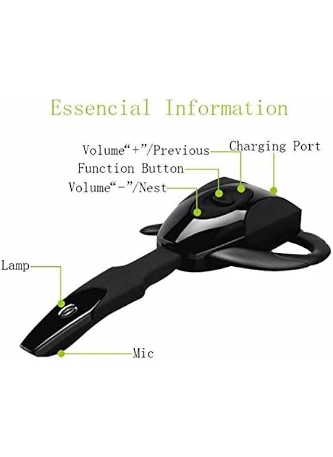 Headset, V5.0 Single Ear Bluetooth Headset with Noise Canceling Mic, Ultralight Rechargeable Cell Phone Earpiece Hands for Business Office Driving Sporting