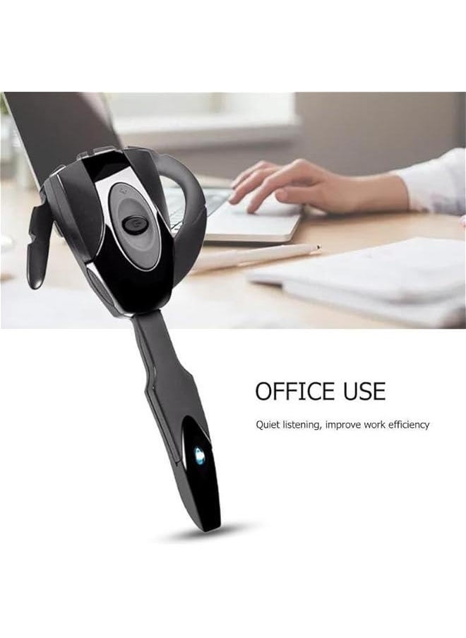 Headset, V5.0 Single Ear Bluetooth Headset with Noise Canceling Mic, Ultralight Rechargeable Cell Phone Earpiece Hands for Business Office Driving Sporting