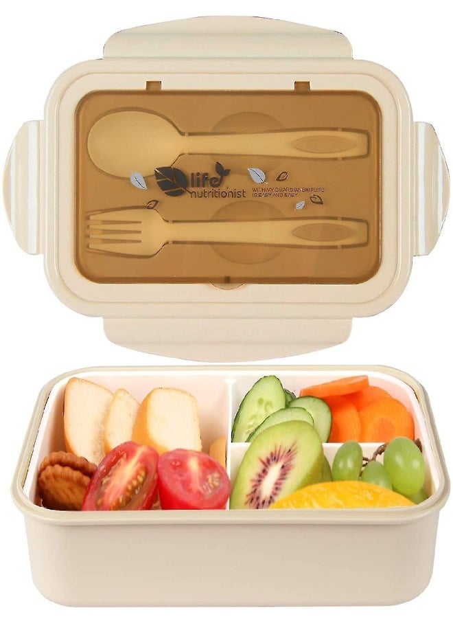 Kitchen Household Portable Three-Compartment Lunch Box