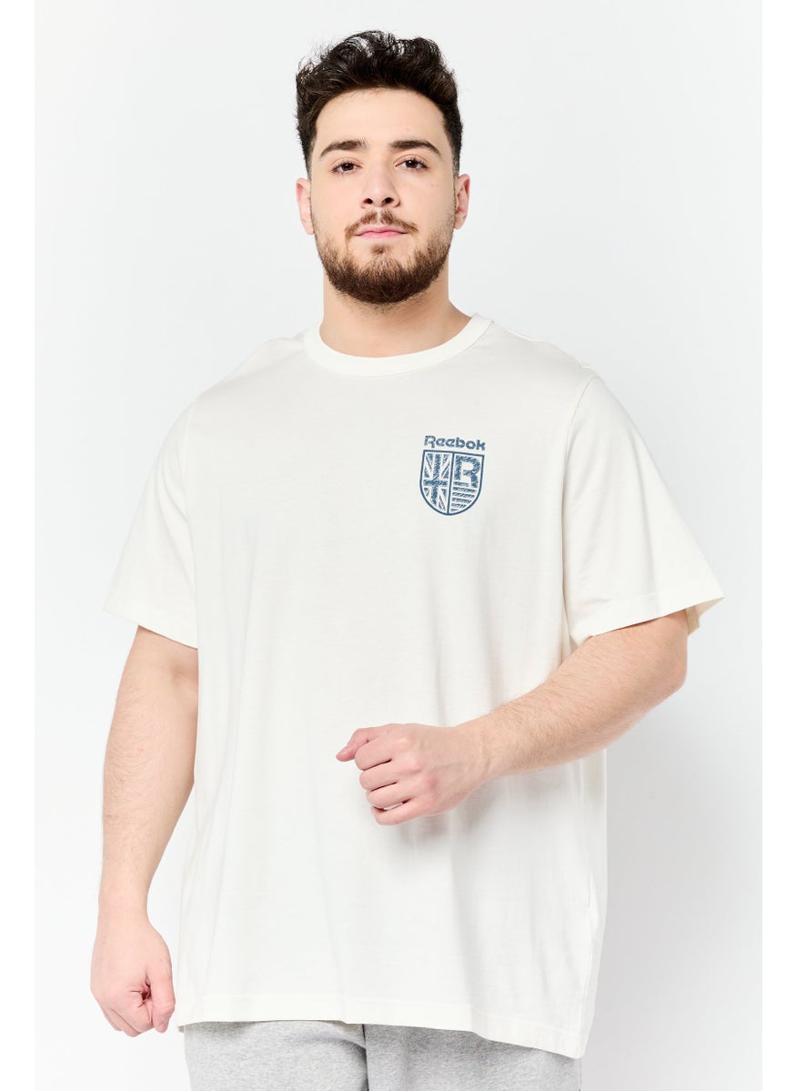 Men Sportswear Fit Short Sleeve Outdoor T-Shirt, White