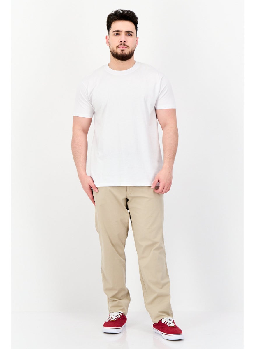 Men Crew Neck Short Sleeve Graphic Print T-Shirt, White
