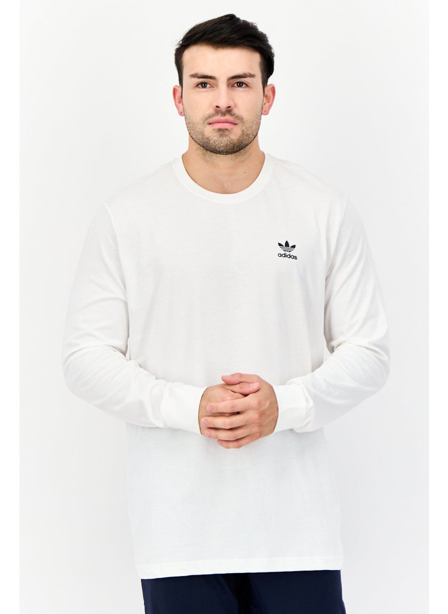 Men Sportswear Fit Long Sleeve Outdoor T Shirt, White
