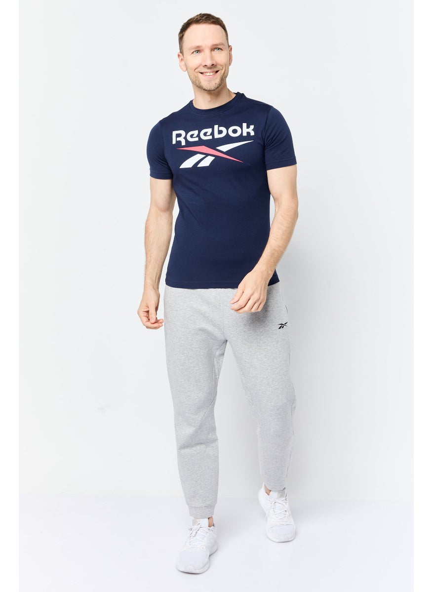 Men Sportswear Fit Short Sleeve Outdoor T-Shirt, Navy