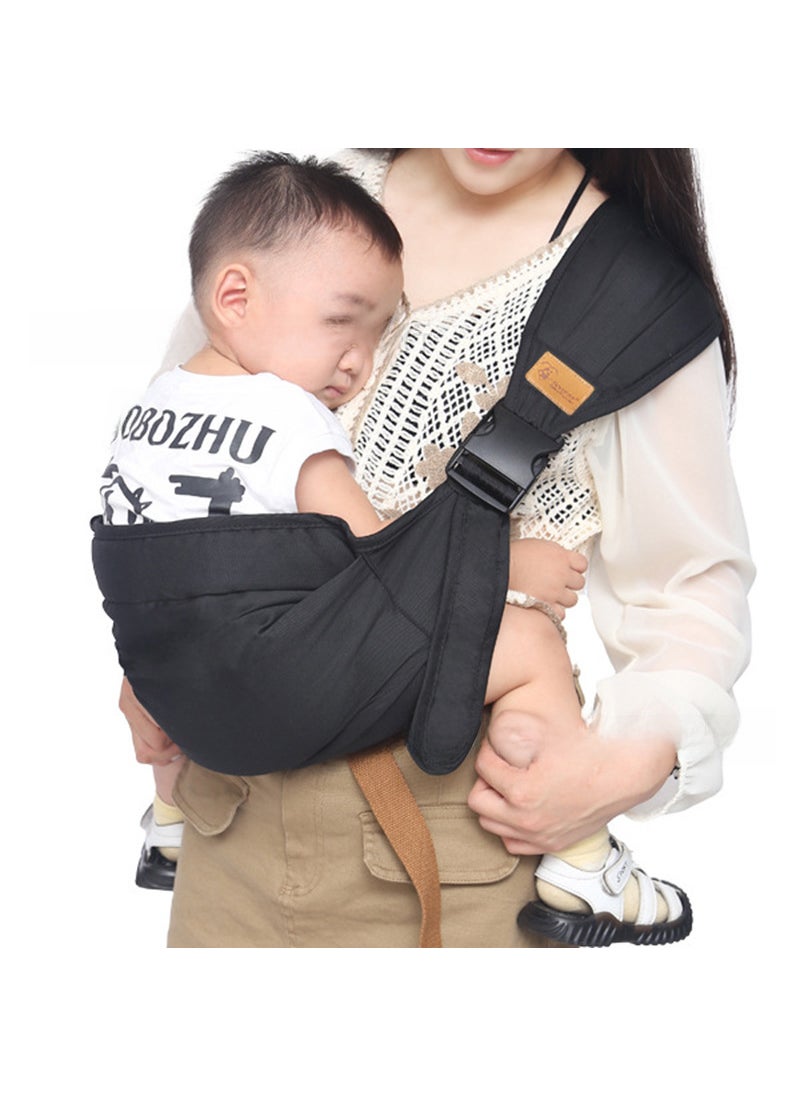 Baby Carrier Breathable Newborn Sling Waist Stool Cloth-Black