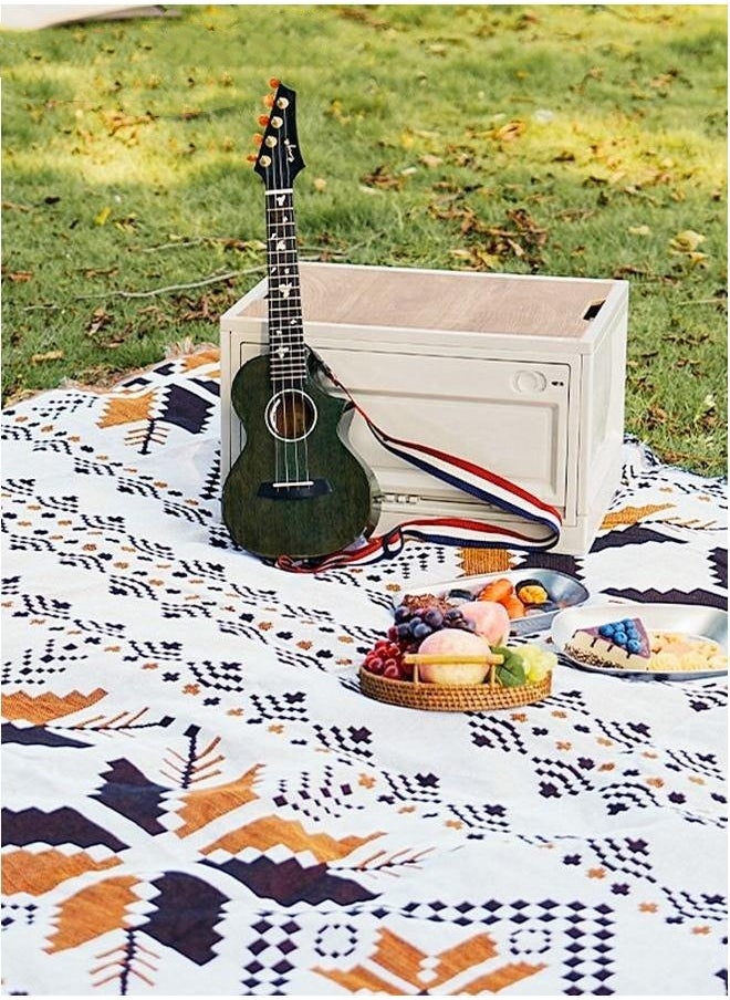 Sofa Throw Blanket,Bohemian Geometric Tassel Woven Sofa Blanket For Bedroom Recliner,Moisture Proof Picnic Mat For Outdoor,130x180cm