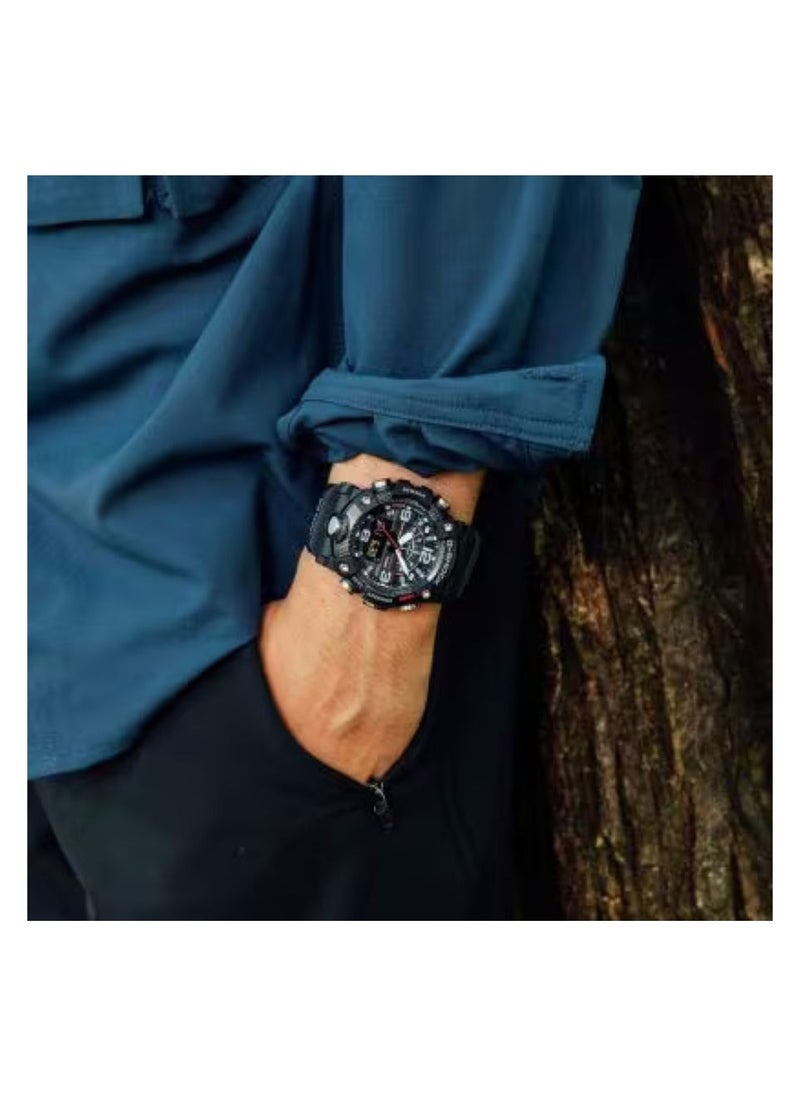 Casio G-Shock GG-B100-1ADR Men's Mudmaster Watch – Carbon Core Guard, Quad Sensor, Mud Resistant, Black Resin Band, Analog-Digital, Outdoor Tactical Military Sport Watch