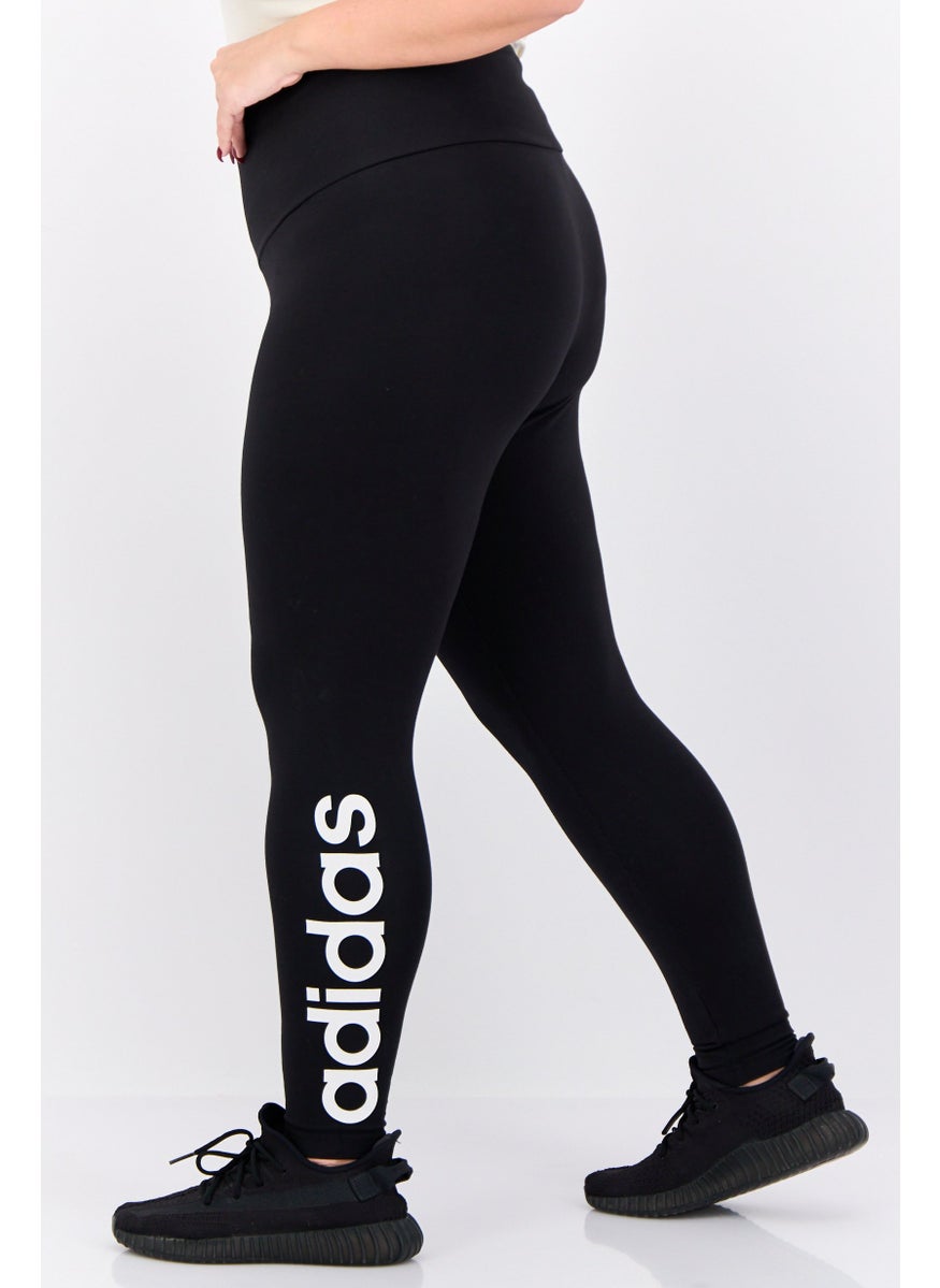 Women Plus Size Training Tights, Black