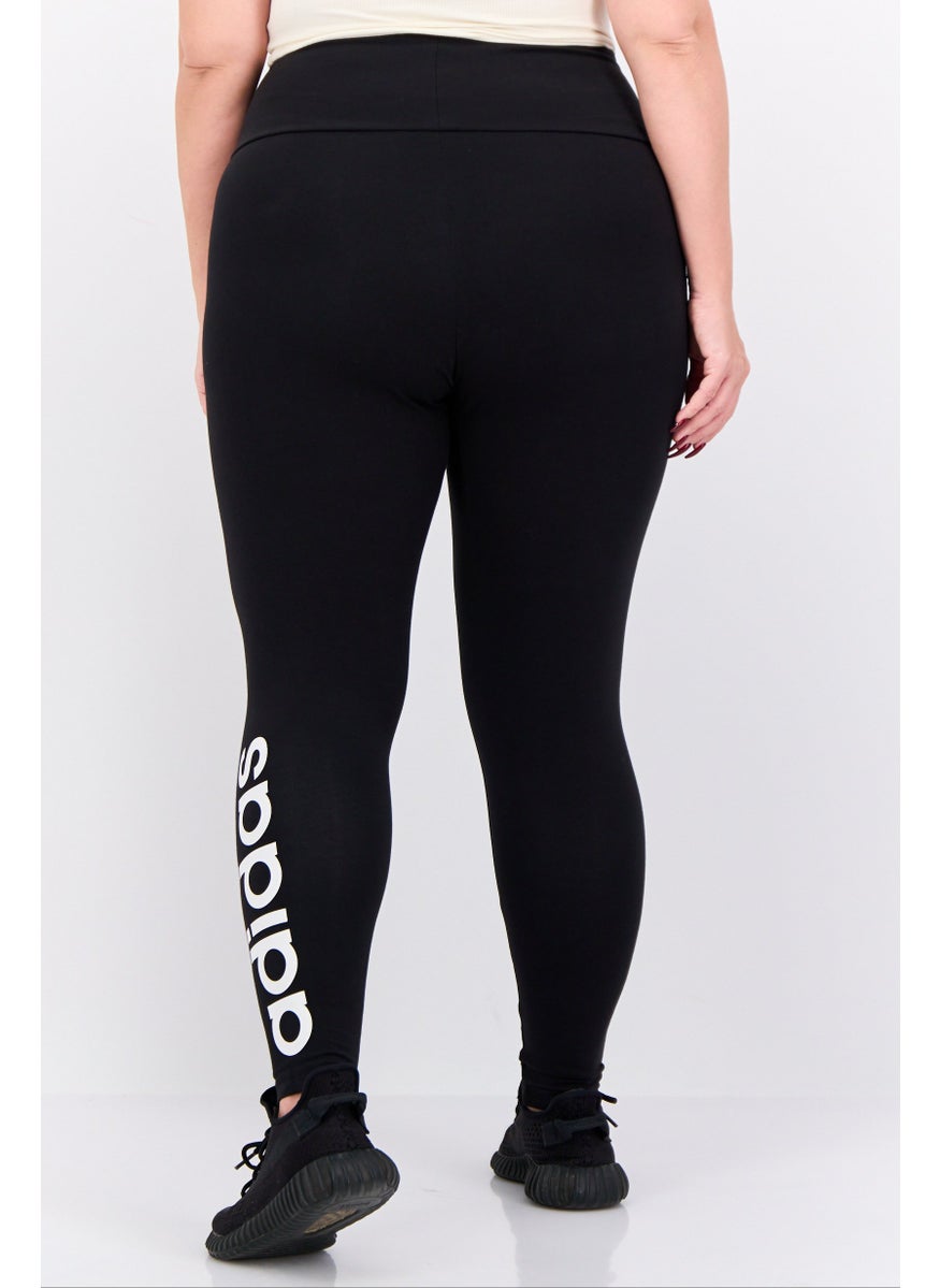 Women Plus Size Training Tights, Black