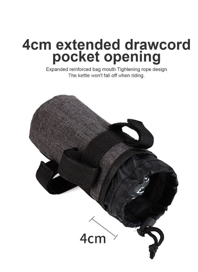 Bike Cup Holder Insulated Bicycle Coffee with Phone Storage Oxford Fabric Handlebar Drink Container for Mountain Road Cruiser Wheelchair Scooter