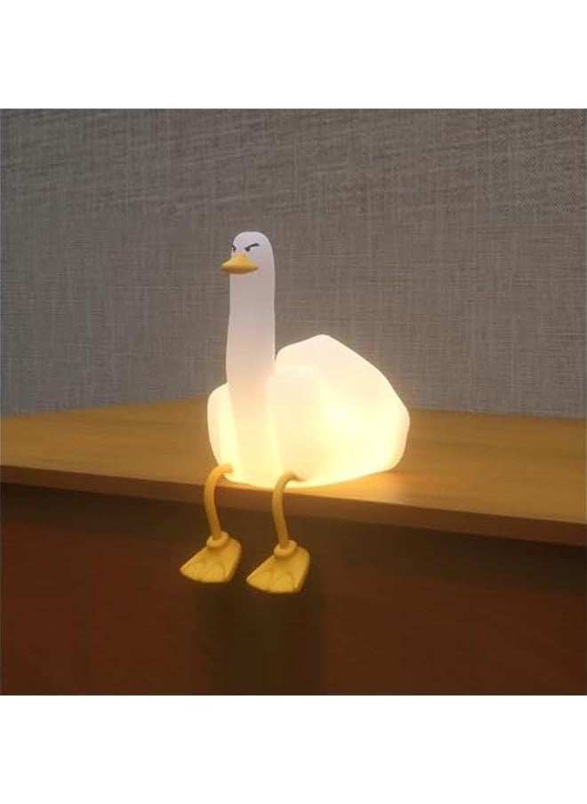 Duck LED Night Light for Kids Room, Nursery, Bedroom, Silicone Lamp Finger Duck Clapping Lamp Gift for Baby Boys,Girls