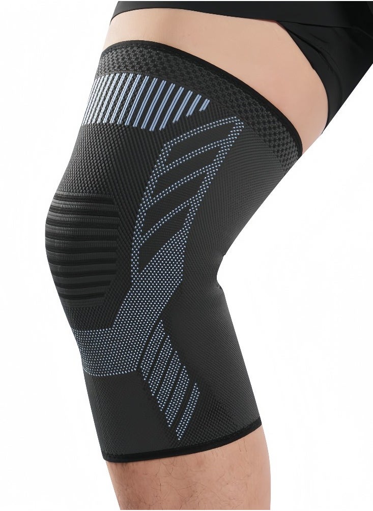 Sports Protective Knee Pads Knee Brace for Running Basketball Gym Workout Adjustable High-Elastic 2-Piece XL Non-Slip Knee Sleeve
