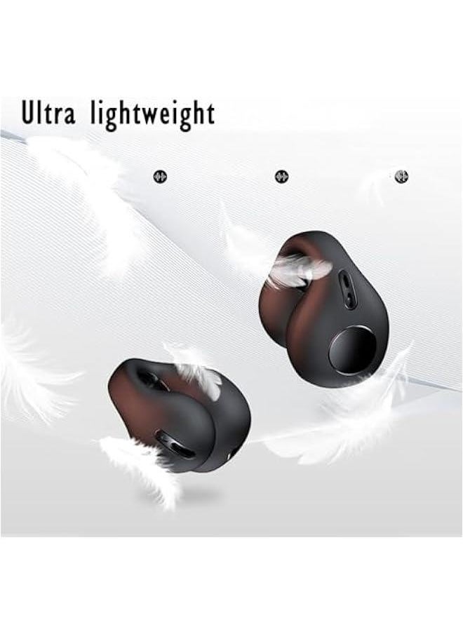 Ear Clip Bone Conduction Headphones Head Set Clip On Open Ear Bone Conduction Earbuds Headset Earclip Induction Earphones Clip On Bone Conducting Headphones Open Ear Head Phones Earclip