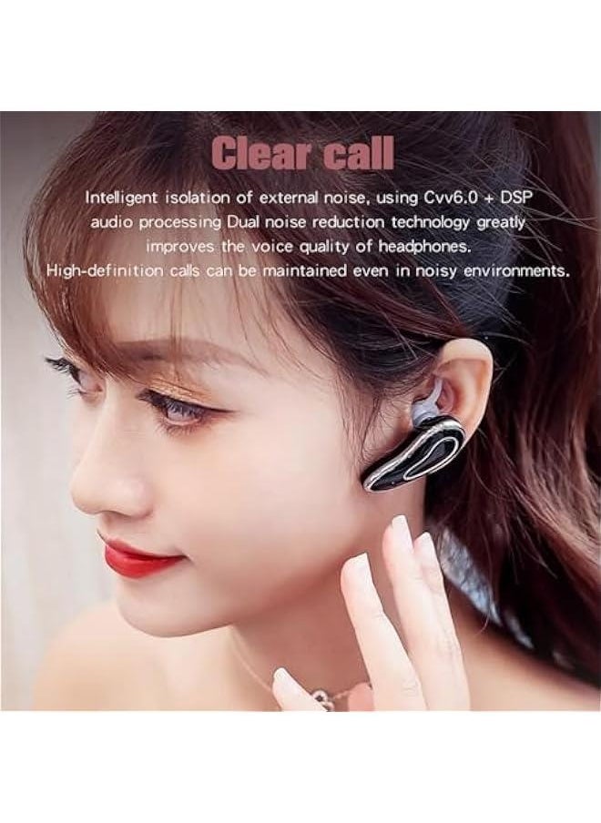 Bluetooth Microphone Headset with Mic Wireless Bluetooth Phone Earpiece for Cell Phone Ear Pieces Headset for Phone Calls Wireless Single Earpiece with Mic for Work Hands Free