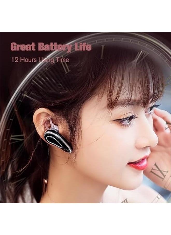 Bluetooth Microphone Headset with Mic Wireless Bluetooth Phone Earpiece for Cell Phone Ear Pieces Headset for Phone Calls Wireless Single Earpiece with Mic for Work Hands Free