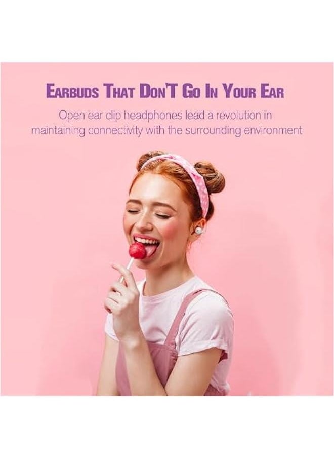 Wireless Ear Clip On Earbuds Open Ear Wireless Ear Clip On Cuff Headphones Bluetooth Bone Conduction Earbuds Earphones Bone Conduction Headphones Open Clip Ear Buds