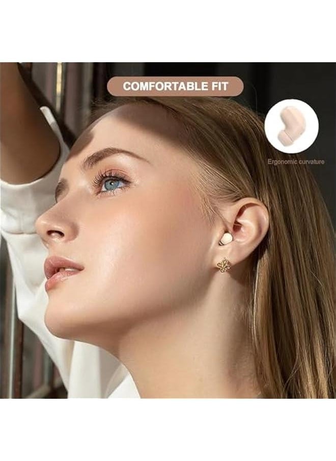 Small Invisible Earbuds Smallest Wireless Bluetooth Low Profile Micro Tiny Discreet Mini Earbuds for Small Ear Canals Invisible Ear Buds for Small Ears Mini Discreet Headphones Spy Earpiece