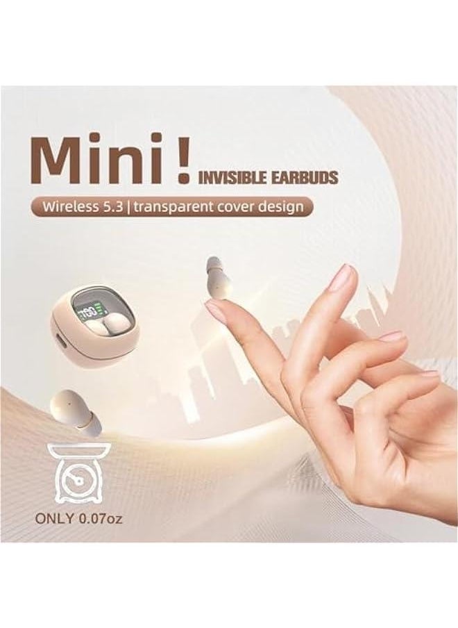 Small Invisible Earbuds Smallest Wireless Bluetooth Low Profile Micro Tiny Discreet Mini Earbuds for Small Ear Canals Invisible Ear Buds for Small Ears Mini Discreet Headphones Spy Earpiece