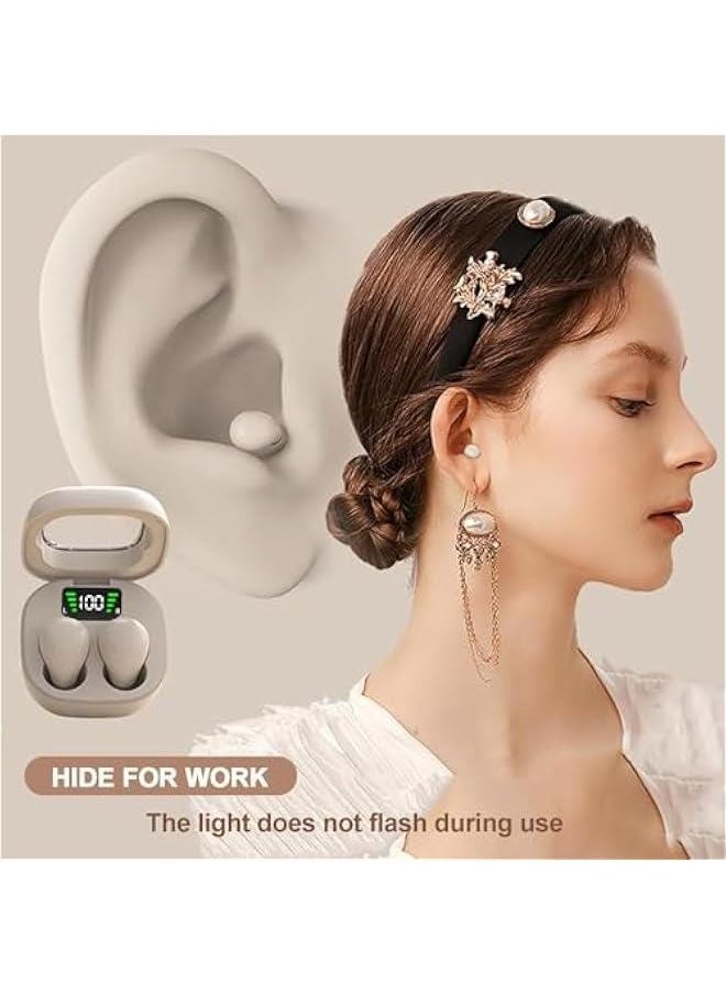 Small Invisible Earbuds Smallest Wireless Bluetooth Low Profile Micro Tiny Discreet Mini Earbuds for Small Ear Canals Invisible Ear Buds for Small Ears Mini Discreet Headphones Spy Earpiece