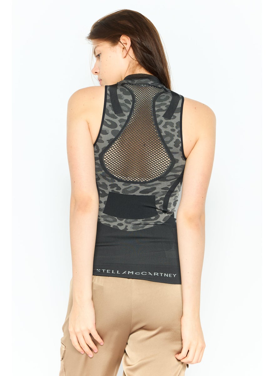 Women Sportswear Fit Sleeveless Training Top, Black