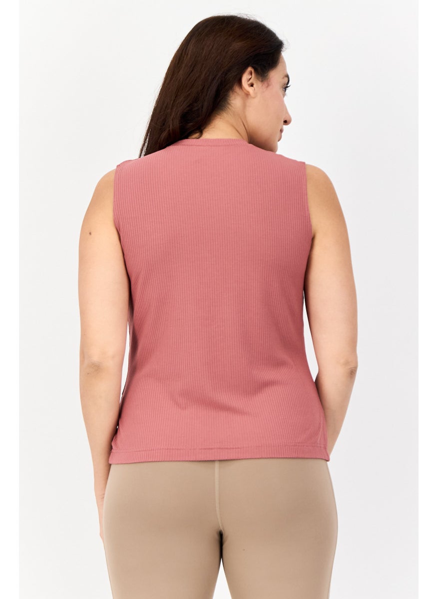 Women Sportswear Fit Sleeveless Outdoor Tank Top, Mauve