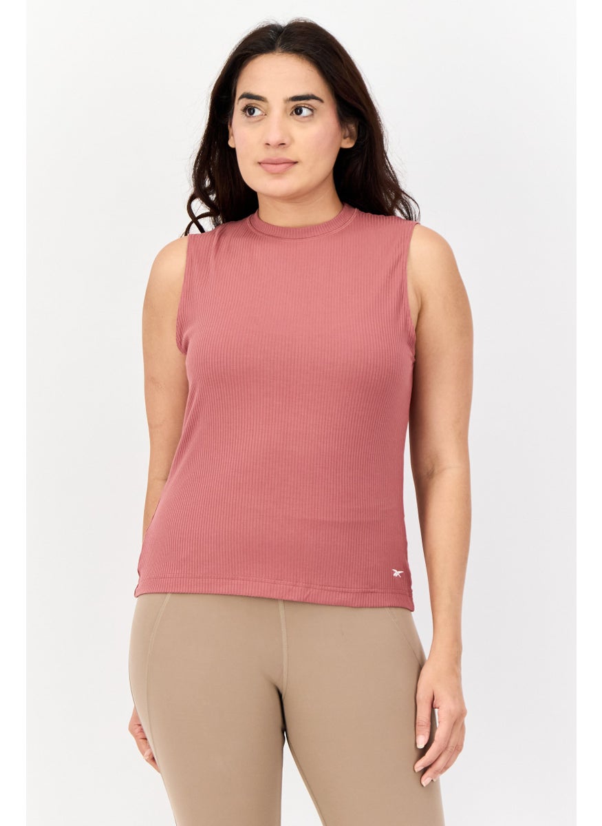 Women Sportswear Fit Sleeveless Outdoor Tank Top, Mauve