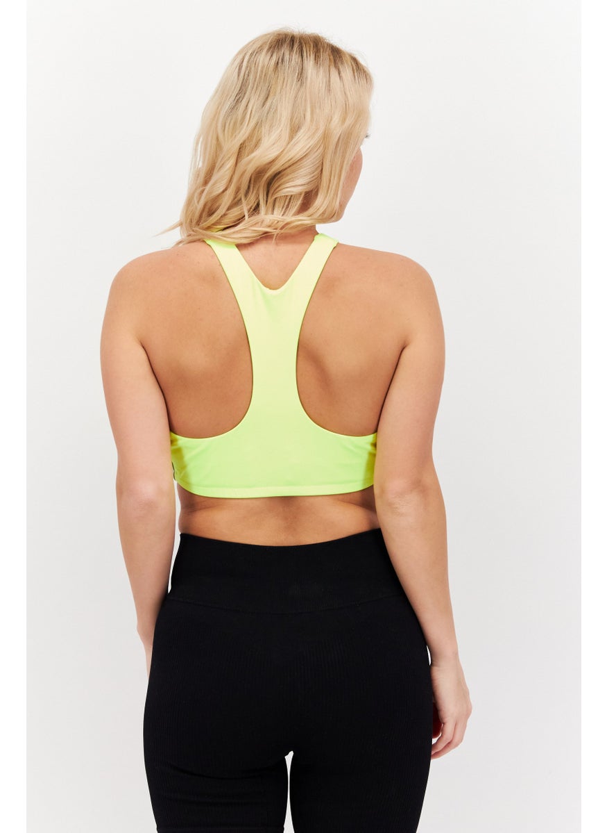 Women Sportswear Fit Training Tank Top, Lime Yellow