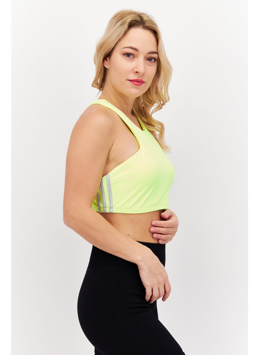 Women Sportswear Fit Training Tank Top, Lime Yellow