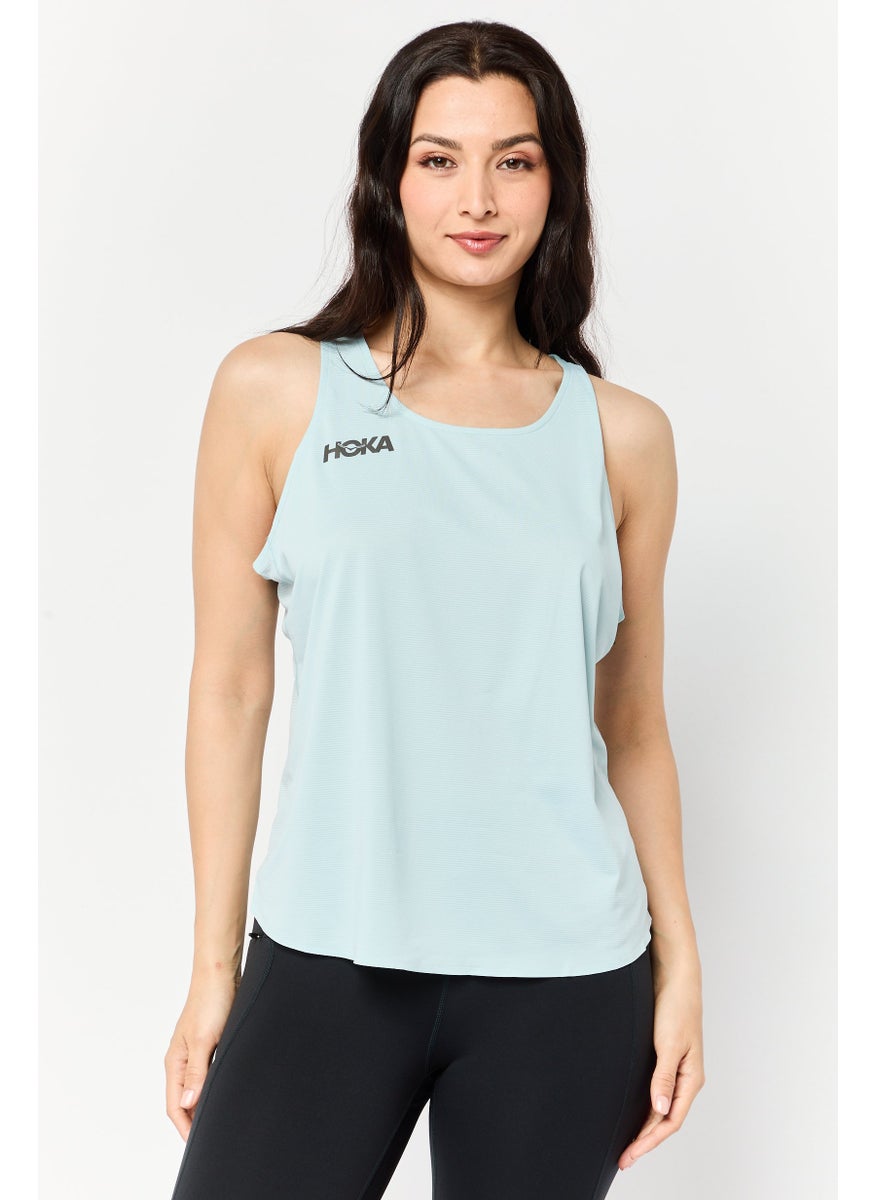 Women Sportswear Fit Sleeveless Outdoor Tank Top, Sage Green